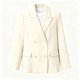 Cream Double-Breasted Blazer